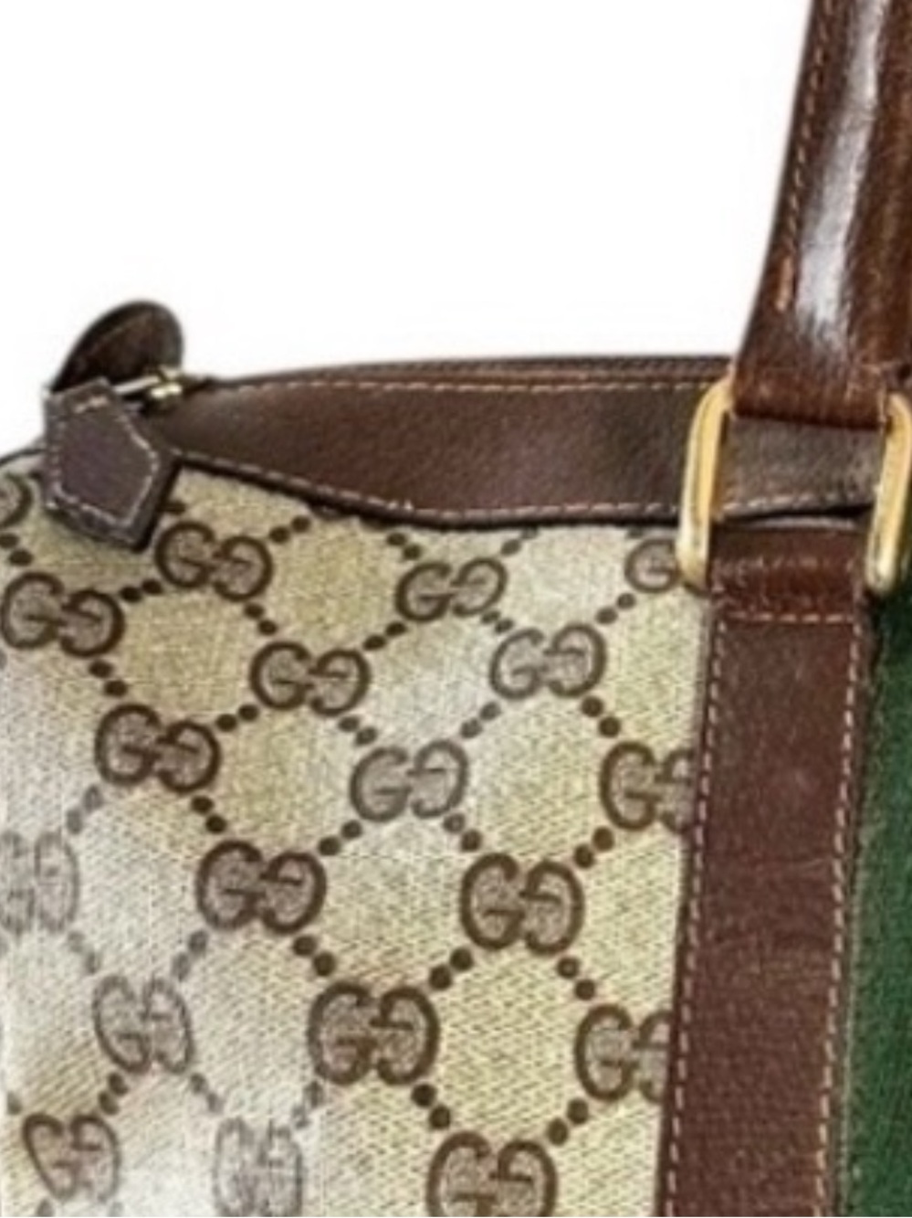 GUCCI vintage satchel doctor bag Monogram GG print purse authentic 1977-1980 - Picture 6 of 16